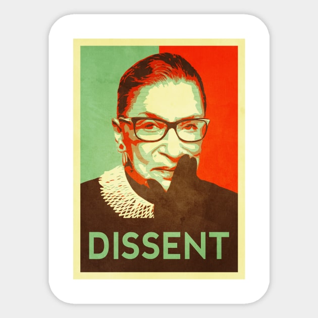 RBG Ruth Ginsburg - Hope Feminist Political T-Shirt Sticker by yaros